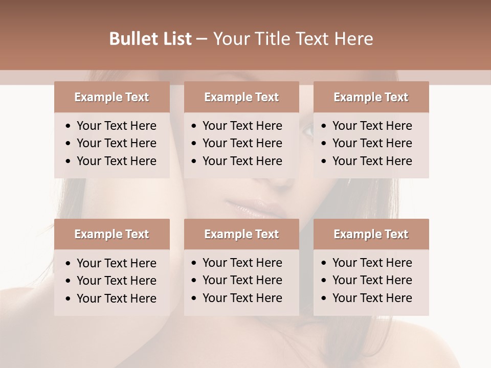 A Beautiful Woman With Blue Eyes Is Posing For A Picture PowerPoint Template