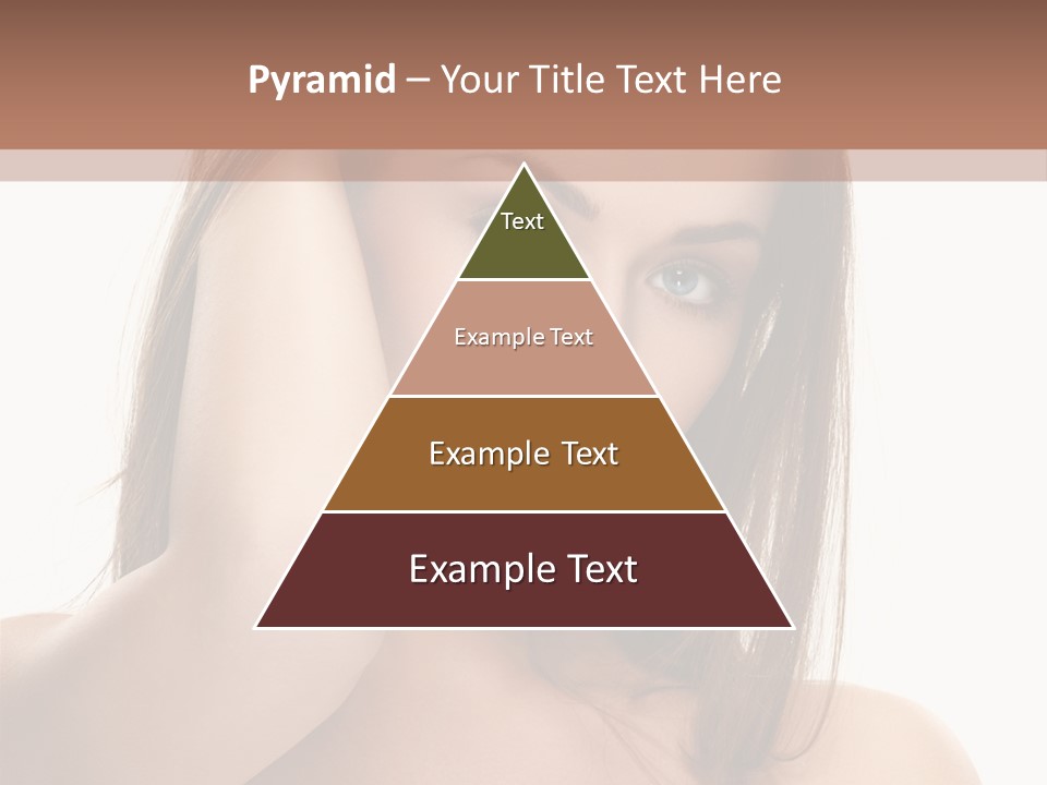 A Beautiful Woman With Blue Eyes Is Posing For A Picture PowerPoint Template