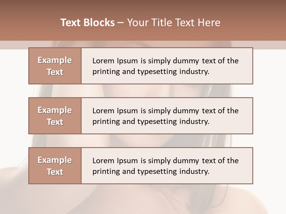 A Beautiful Woman With Blue Eyes Is Posing For A Picture PowerPoint Template