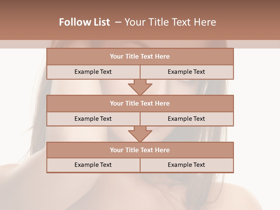 A Beautiful Woman With Blue Eyes Is Posing For A Picture PowerPoint Template