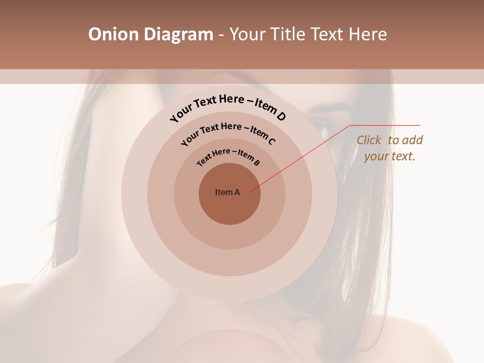 A Beautiful Woman With Blue Eyes Is Posing For A Picture PowerPoint Template