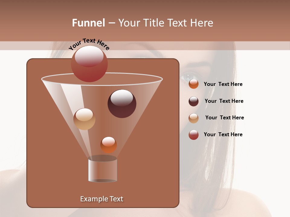 A Beautiful Woman With Blue Eyes Is Posing For A Picture PowerPoint Template