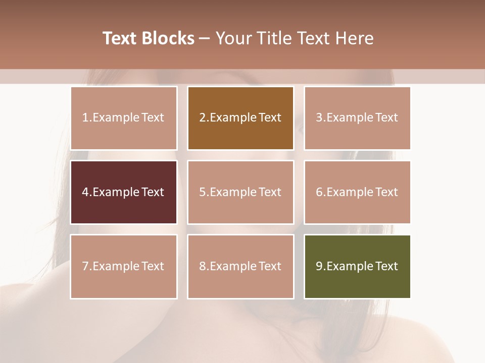 A Beautiful Woman With Blue Eyes Is Posing For A Picture PowerPoint Template