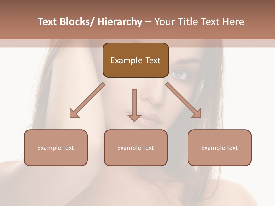 A Beautiful Woman With Blue Eyes Is Posing For A Picture PowerPoint Template