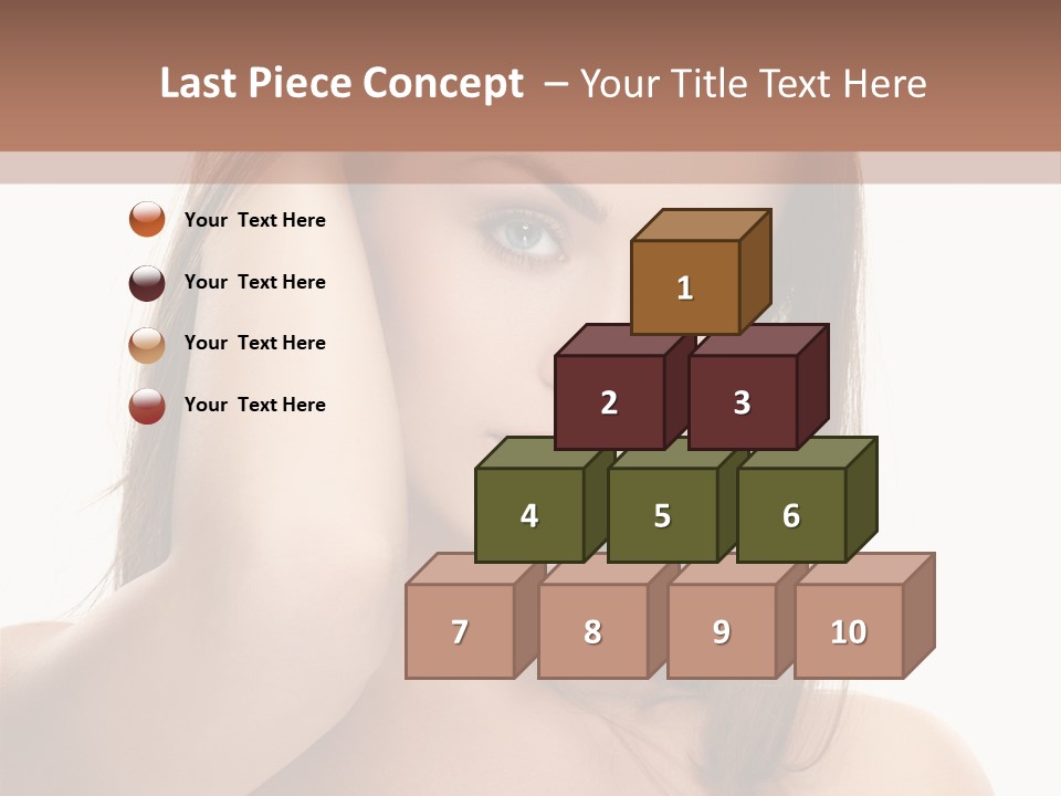 A Beautiful Woman With Blue Eyes Is Posing For A Picture PowerPoint Template