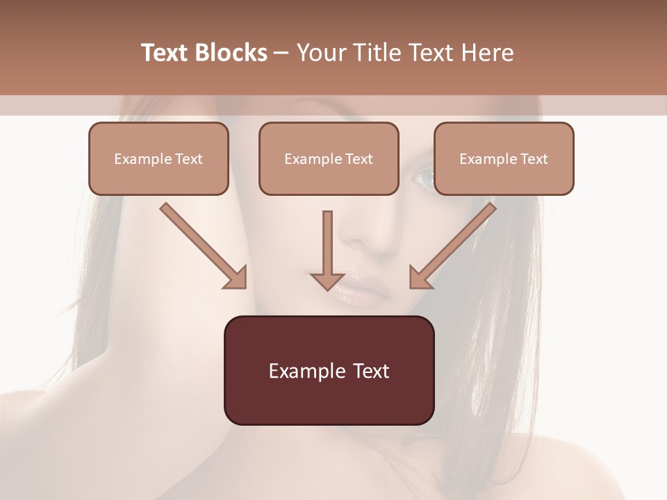 A Beautiful Woman With Blue Eyes Is Posing For A Picture PowerPoint Template