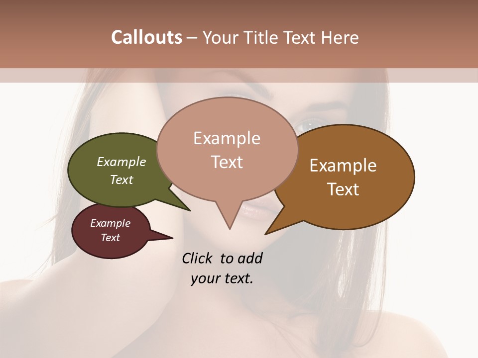 A Beautiful Woman With Blue Eyes Is Posing For A Picture PowerPoint Template