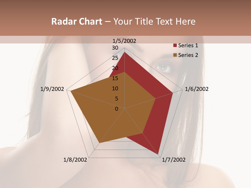 A Beautiful Woman With Blue Eyes Is Posing For A Picture PowerPoint Template