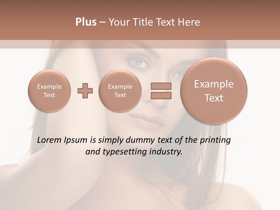 A Beautiful Woman With Blue Eyes Is Posing For A Picture PowerPoint Template