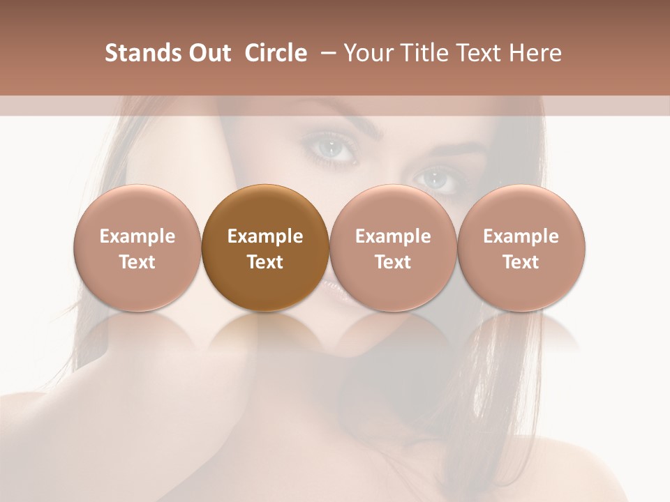 A Beautiful Woman With Blue Eyes Is Posing For A Picture PowerPoint Template