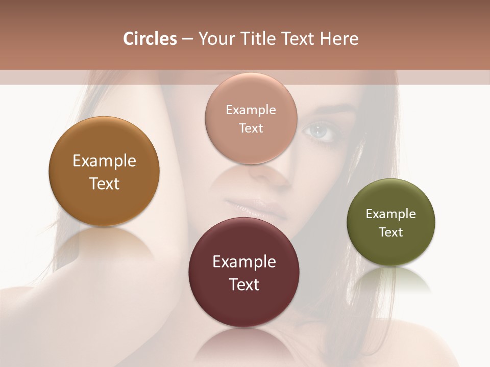 A Beautiful Woman With Blue Eyes Is Posing For A Picture PowerPoint Template