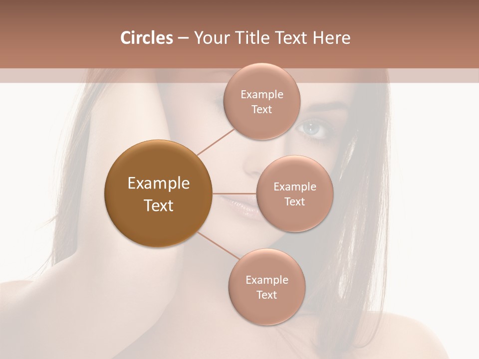 A Beautiful Woman With Blue Eyes Is Posing For A Picture PowerPoint Template