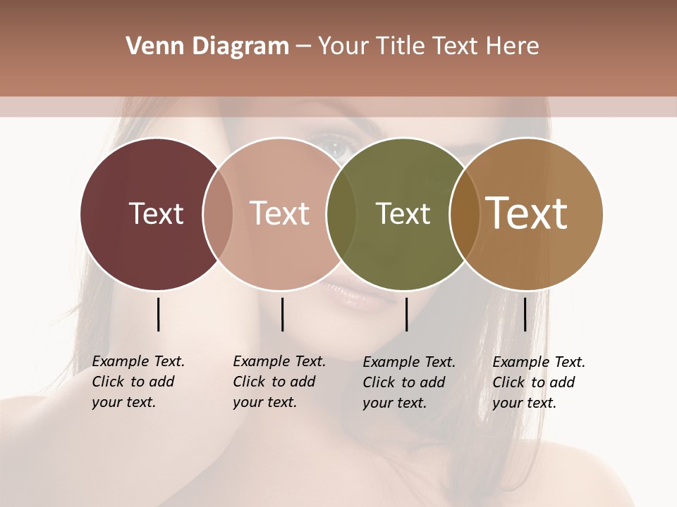 A Beautiful Woman With Blue Eyes Is Posing For A Picture PowerPoint Template