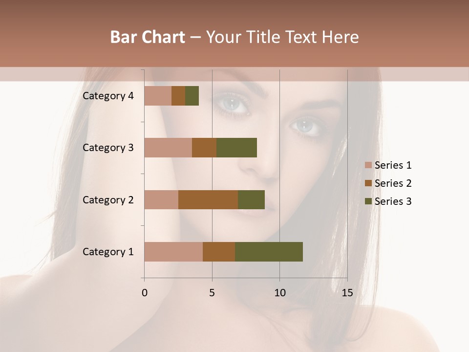 A Beautiful Woman With Blue Eyes Is Posing For A Picture PowerPoint Template