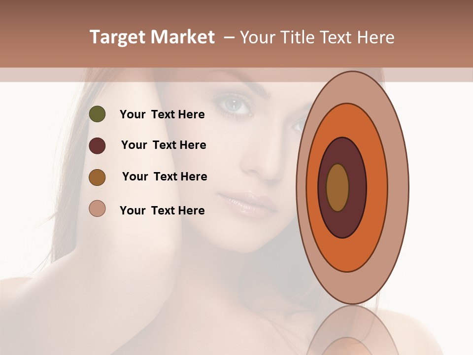 A Beautiful Woman With Blue Eyes Is Posing For A Picture PowerPoint Template