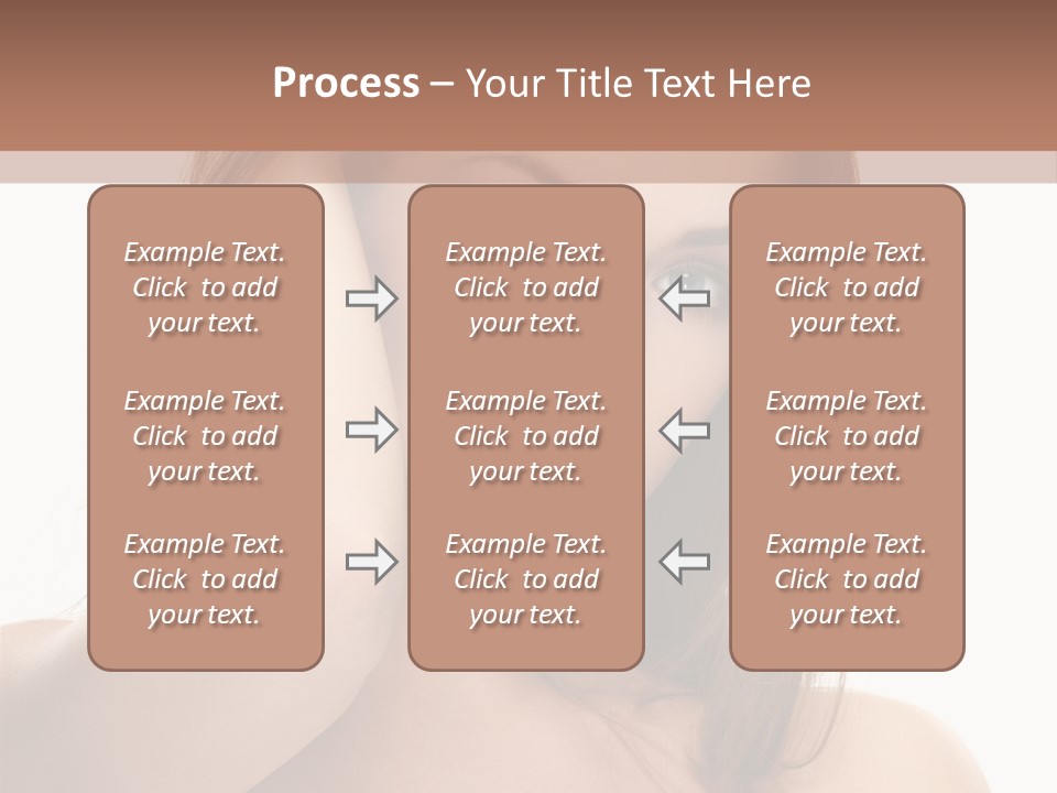 A Beautiful Woman With Blue Eyes Is Posing For A Picture PowerPoint Template