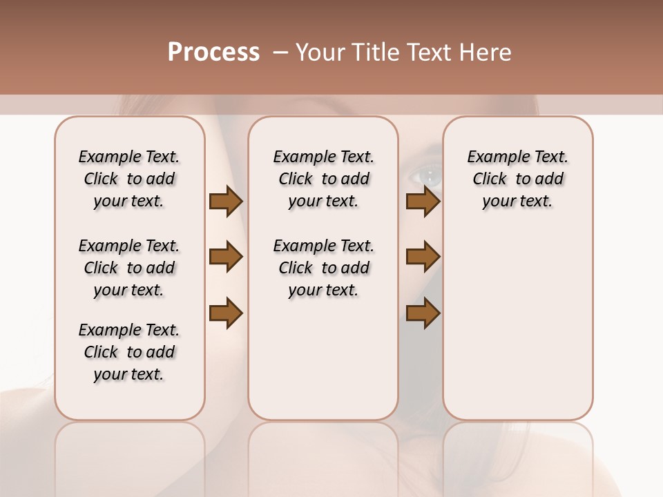 A Beautiful Woman With Blue Eyes Is Posing For A Picture PowerPoint Template