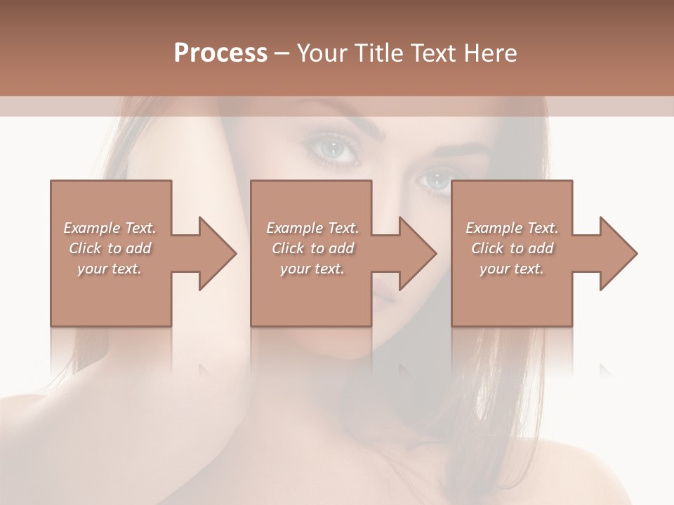 A Beautiful Woman With Blue Eyes Is Posing For A Picture PowerPoint Template