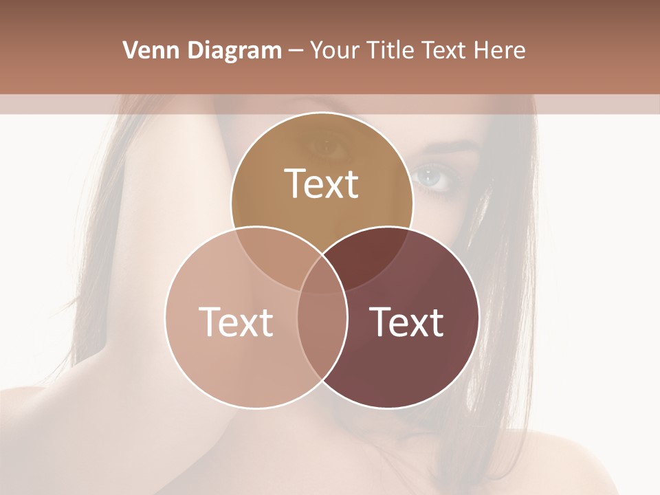 A Beautiful Woman With Blue Eyes Is Posing For A Picture PowerPoint Template