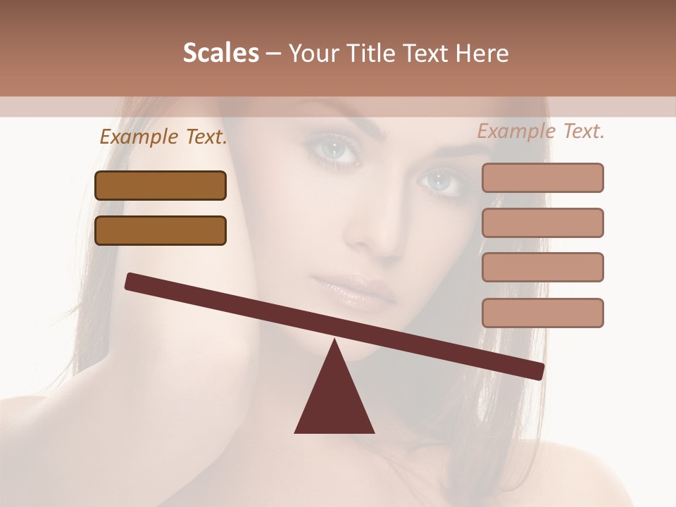 A Beautiful Woman With Blue Eyes Is Posing For A Picture PowerPoint Template