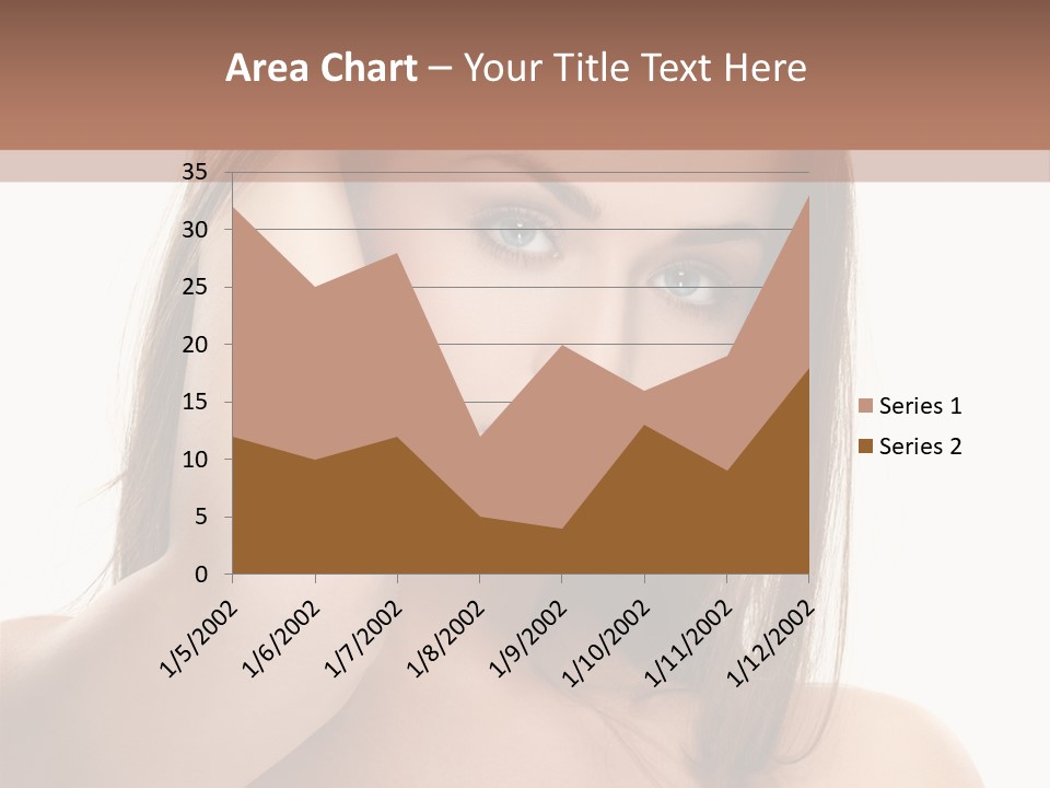 A Beautiful Woman With Blue Eyes Is Posing For A Picture PowerPoint Template