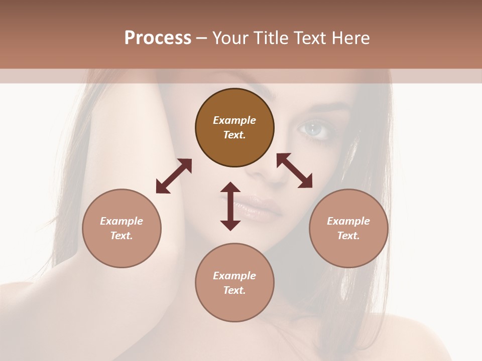 A Beautiful Woman With Blue Eyes Is Posing For A Picture PowerPoint Template