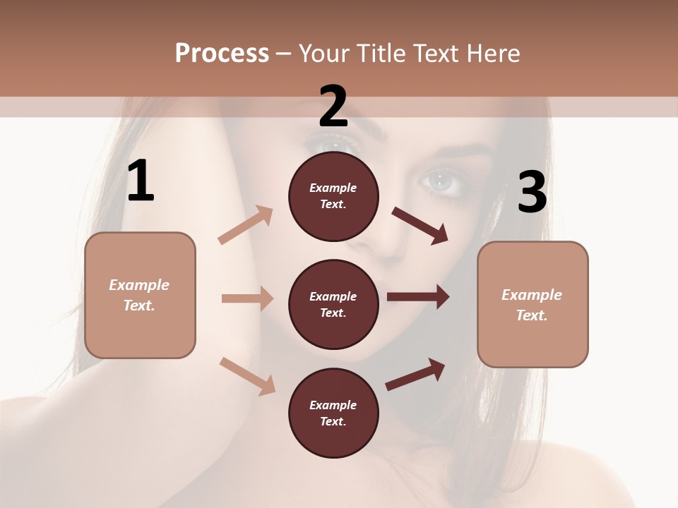 A Beautiful Woman With Blue Eyes Is Posing For A Picture PowerPoint Template