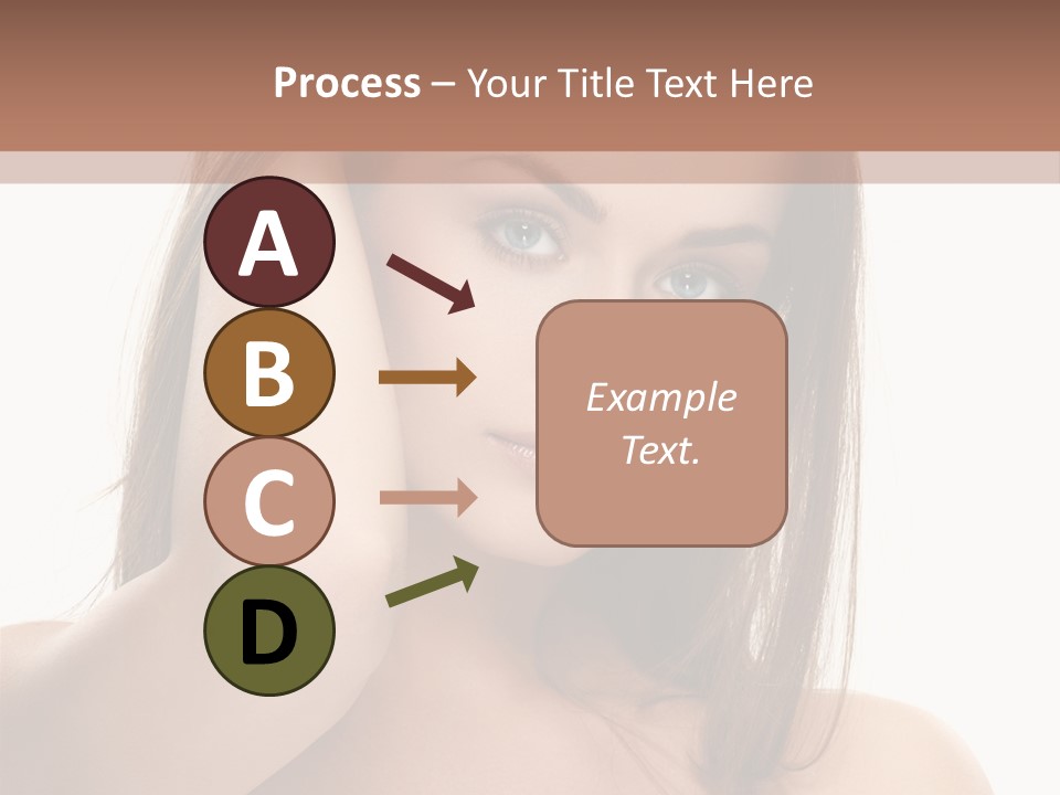A Beautiful Woman With Blue Eyes Is Posing For A Picture PowerPoint Template