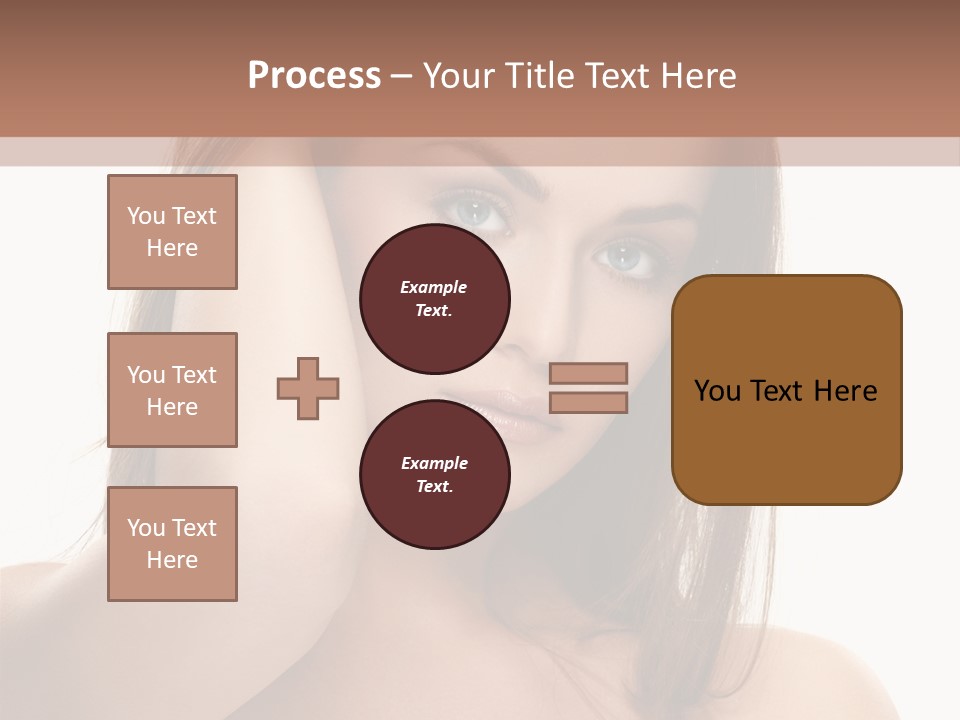 A Beautiful Woman With Blue Eyes Is Posing For A Picture PowerPoint Template