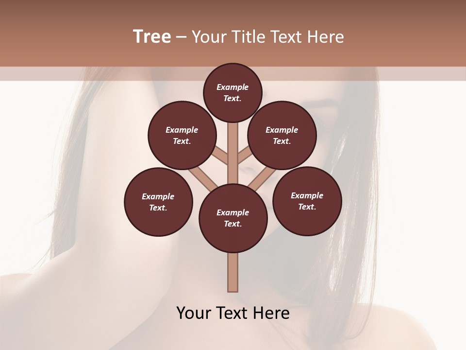 A Beautiful Woman With Blue Eyes Is Posing For A Picture PowerPoint Template