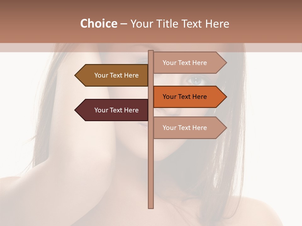 A Beautiful Woman With Blue Eyes Is Posing For A Picture PowerPoint Template