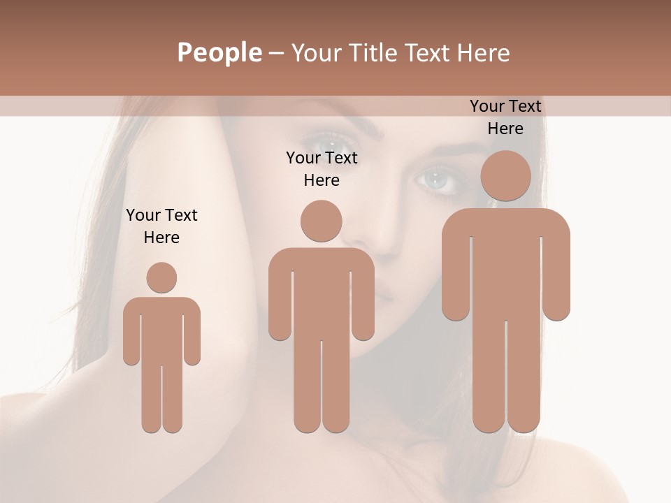 A Beautiful Woman With Blue Eyes Is Posing For A Picture PowerPoint Template