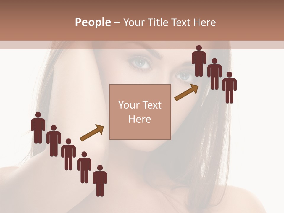 A Beautiful Woman With Blue Eyes Is Posing For A Picture PowerPoint Template