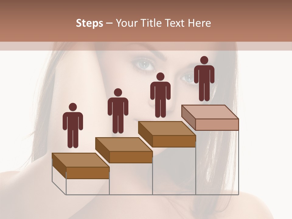 A Beautiful Woman With Blue Eyes Is Posing For A Picture PowerPoint Template