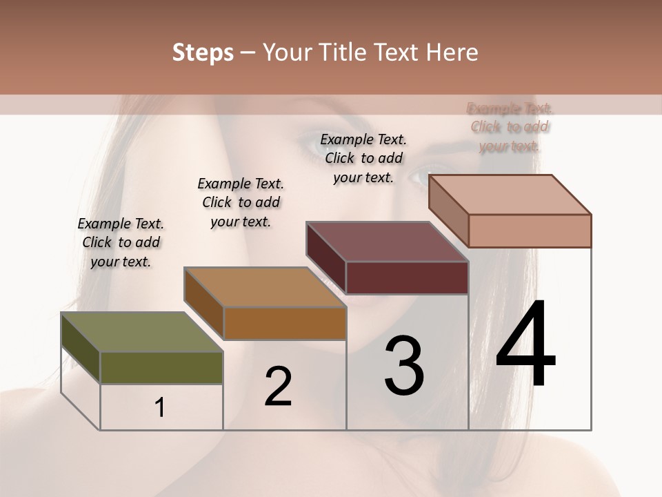 A Beautiful Woman With Blue Eyes Is Posing For A Picture PowerPoint Template