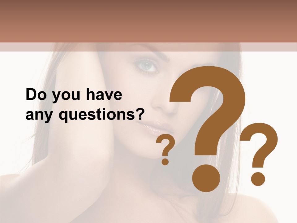 A Beautiful Woman With Blue Eyes Is Posing For A Picture PowerPoint Template