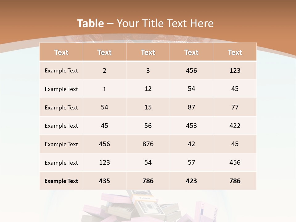 A Hourglass Filled With Money On Top Of A Table PowerPoint Template