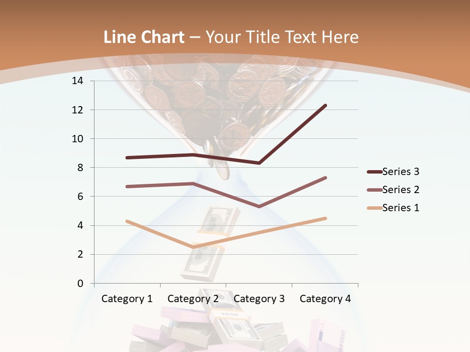 A Hourglass Filled With Money On Top Of A Table PowerPoint Template