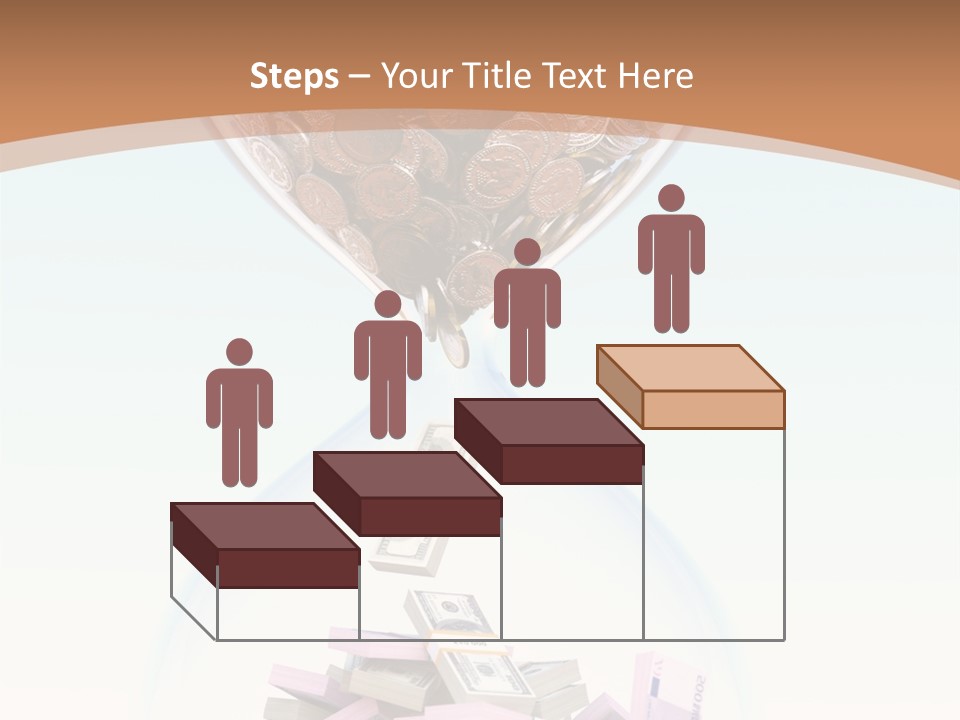 A Hourglass Filled With Money On Top Of A Table PowerPoint Template
