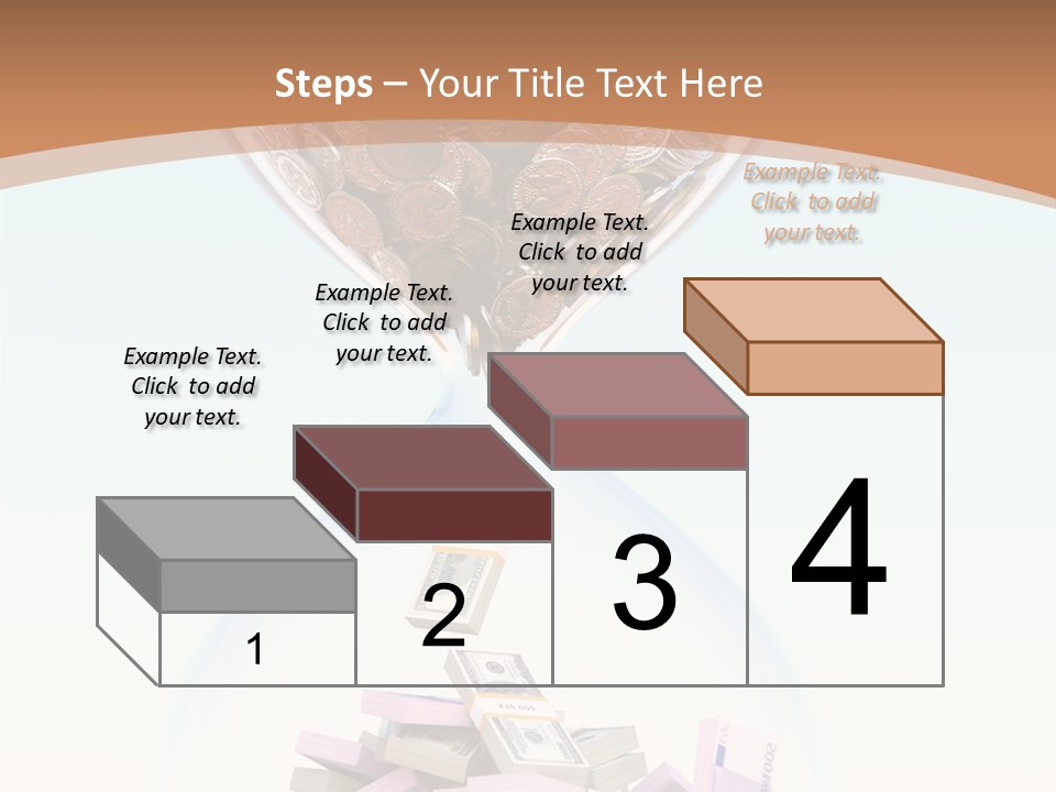 A Hourglass Filled With Money On Top Of A Table PowerPoint Template