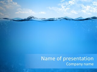 Sun Blue Diving PowerPoint Template