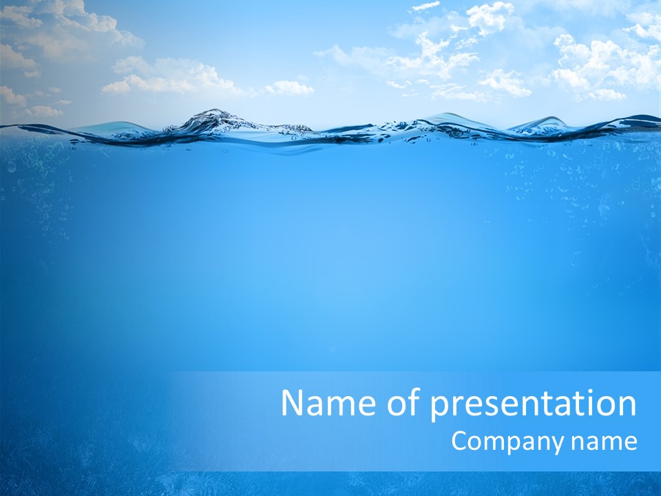 Sun Blue Diving PowerPoint Template