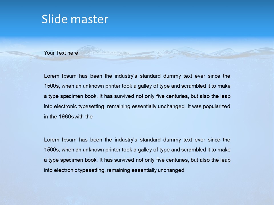 Sun Blue Diving PowerPoint Template