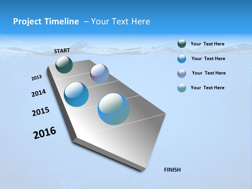 Sun Blue Diving PowerPoint Template