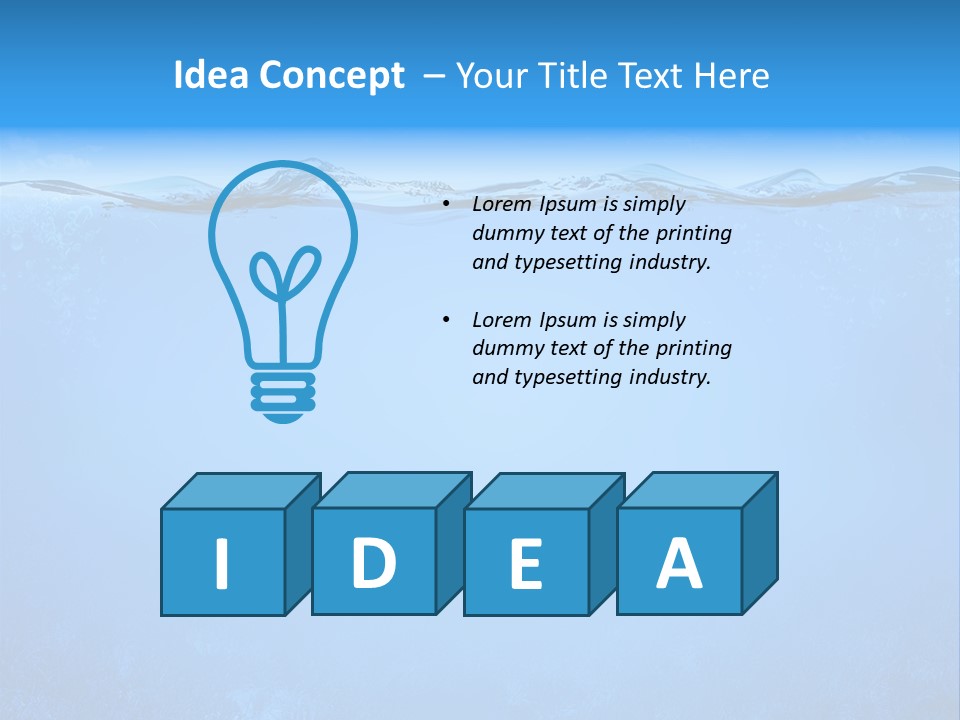 Sun Blue Diving PowerPoint Template
