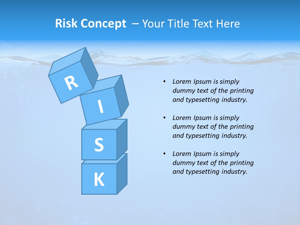 Sun Blue Diving PowerPoint Template