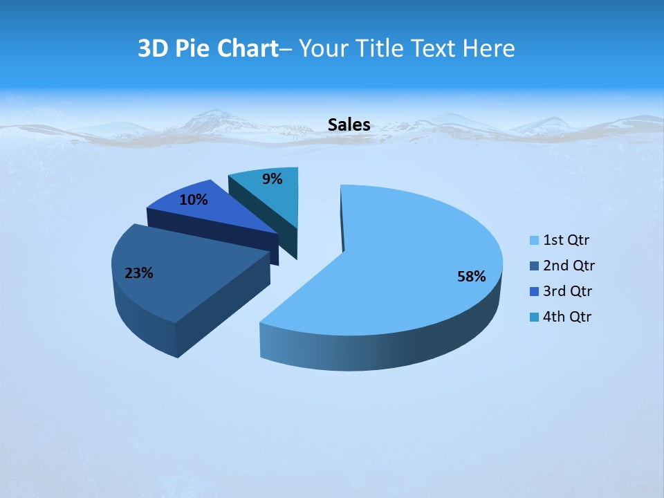 Sun Blue Diving PowerPoint Template