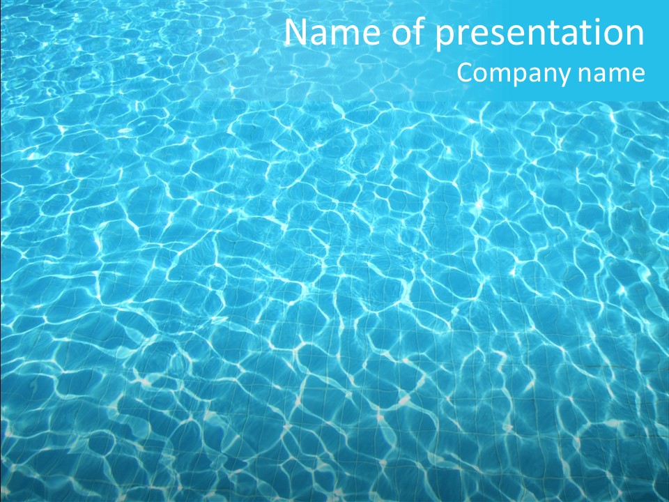 Ripple Tranquil Swimming Pool PowerPoint Template