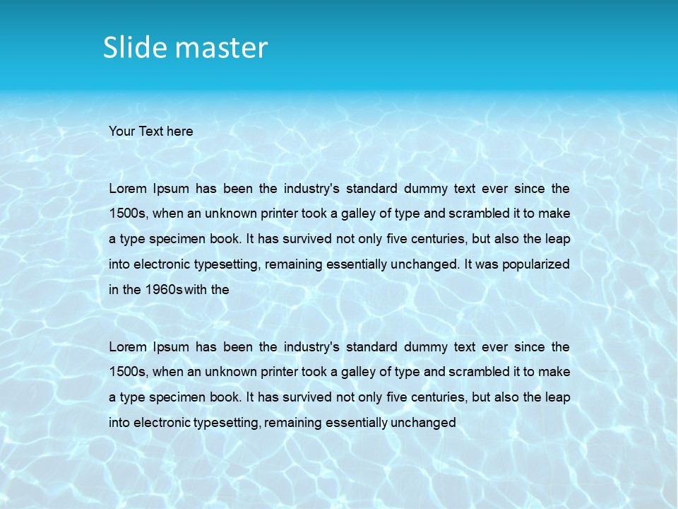 Ripple Tranquil Swimming Pool PowerPoint Template