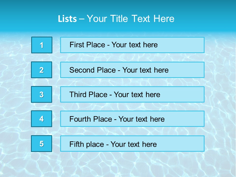 Ripple Tranquil Swimming Pool PowerPoint Template